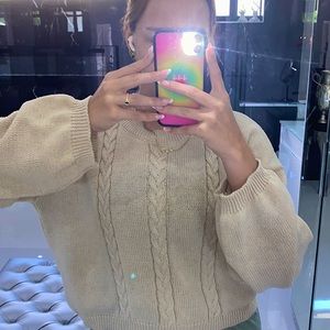 Semi-cropped sweater